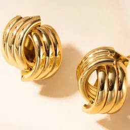 AKISON JEWELS Gold-Plated Studs Earrings-image-31