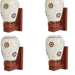 1ST TIME Multi Solid Set Of 4 Glass Traditional Cylinder Wall Lamps-picture-35