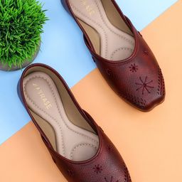 TRASE Women Synthetic Slip-On Mojaris Flats-picture-7