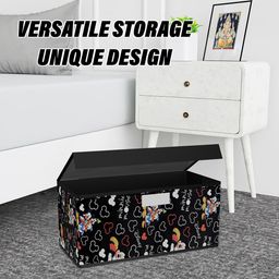 Kuber Industries Black & White 3 Pieces Printed Drawer Organisers With Transparent Lid image 3