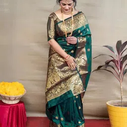 Florence Woven Design Zari Pure Silk Banarasi Saree-picture-33