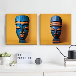 RANDOM Yellow & Blue 2 Pieces Canvas Wall Art-image-81