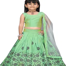 RJ ONLINE Girls Tie and Dye Ready to Wear Lehenga & Blouse With Dupatta-22