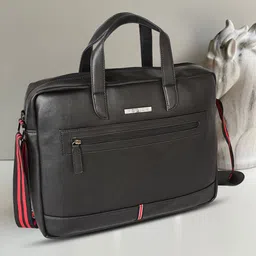 Police Men Leather Laptop Bag-41