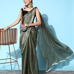 Saree mall Solid Embroidered Organza Saree-image-35