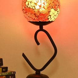 SOMIL Red Printed Glass Cylindrical Shaped Table Lamp-image-87