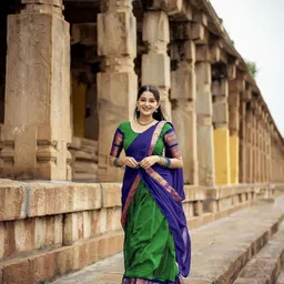 MANMOHITSAREE Semi-Stitched Silk Lehenga & Unstitched Blouse With Dupatta image 4