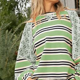 JC Mode Women Striped Round Neck Sweatshirt-picture-28
