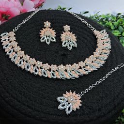 VATSALYA creation Rhodium-Plated Artificial Stones Alloy Jewellery Set-image-78