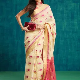 RACHNA Abstract Printed Ready to Wear Dharmavaram Saree-picture-39