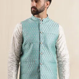 Anouk Woven Design Nehru Jacket-image-9
