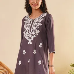 ZOLA Floral Embroidered Kurti-picture-26
