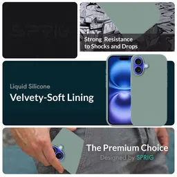 SPRIG Solid Printed iPhone 16 Plus Bumper Case Mobile Accessories image 4