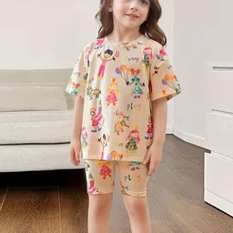 INCLUD Girls Printed T-shirt with Shorts-image-92