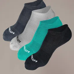 Heelium Men Pack Of 4 Printed Ankle Length Ultra-Soft, Thin & Breathable Socks-image-79
