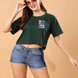 SWIFTLY Women Printed Bio Finish Pockets T-shirt-image-88