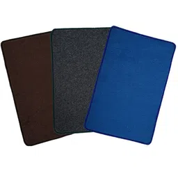 Kuber Industries Blue & Grey 3 Pieces Microfibre Anti-Skid Doormats-image-88