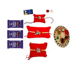 Vrinde 3Pcs Rakhi Gift Set-image-5