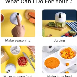 jashki enterprise Electric Mini Garlic Chopper - Small Wireless Food Processor Electric Chopper image 3