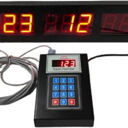 3-numbers Token Display system for Food Court, Restaurants, Hotels; 5 m cable Indoor PA System-image-13