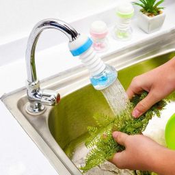360° Adjustable Rotating Water Saving Faucet, Water Filter Nozzle (Medium, Multi Color) Anti-Splash Expandable 360 Degree Rotary Water Saving Kitchen Faucet Shower Head Nozzle Tap Sprinkler Water Saving Device - Multicolor Nozzle Cock Faucet-2