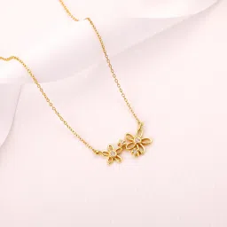 925 Silver Golden Shimmer Bloom Necklace for Women Gold-plated Plated Sterling Silver Necklace-image-73