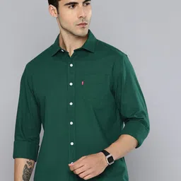 levi's Men Slim Fit Solid Spread Collar Casual Shirt-picture-30