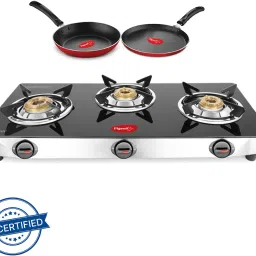Combo - Ultra + Flat Tawa 250 + Fry Pan 200 Stainless Steel Manual Gas Stove-image-69
