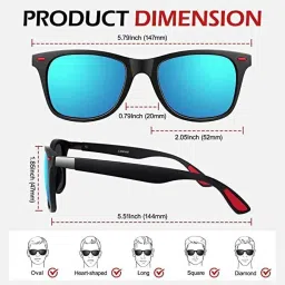 goodina Polarized Wayfarer Sunglasses (Free Size) image 3