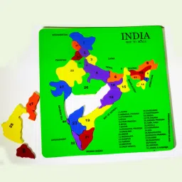 stylein Combo of Foam IndiaMap with States & WorldMap with Continents Jigsaw Puzzle 1+1 image 3