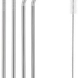 Straw Metal Set for Drinking-2 Bend&2 Straight Straws,1 Cleaning Brush Tool Set Kitchen Tool Set-image-40