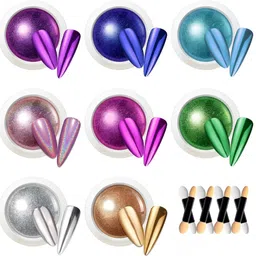 nailwind 8 Colors Chrome Powder for Nails Pink Purple Blue Green Silver Golden Rainbow-picture-11