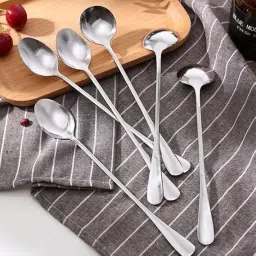 stainless long soda tea coffee Steel Coffee Spoon Set-12