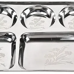5 in 1 LUNCH/DINNER/BHOJAN Thali With 5 Compartments Dinner Plate-8