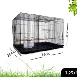 1.25 FT (Black) Bird Metal Cage for all Small Birds Bird House-23