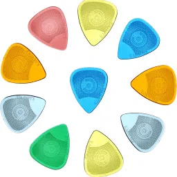 10 Guitar Picks with Hostile Grip in multicolor Guitar Pick-picture-22