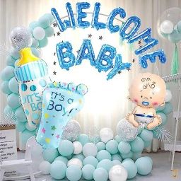 Solid Baby Boy Welcome Kit For Home 44Pcs Balloon-21