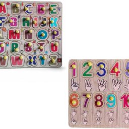 Wooden Alphabet and Number Puzzle Board for Kids-6