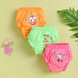 Redden Girls Pack of 3 Printed Pure Cotton Mid-Rise Basic Briefs R-GP-101M-PK3-B-20