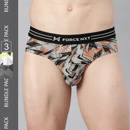 Force NXT Men Pack Of 3 Assorted Printed Premium  Basic Briefs-19