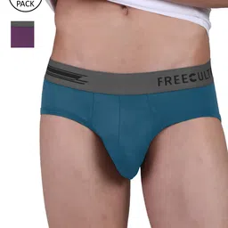 FREECULTR Men Pack Of 2 Solid Basic Briefs-picture-12
