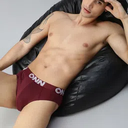 ONN Men Pack Of 4 Assorted Pure Cotton Basic Briefs-21