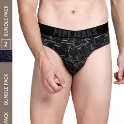 Pepe Jeans Men Pack Of 2 Printed Cotton Anti-Microbial Basic Briefs 8904311371588-picture-51