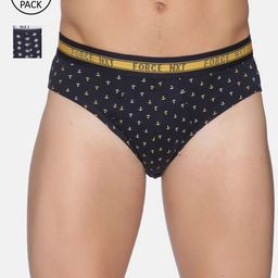 Force NXT Men Pack Of 2 Assorted Cotton Basic Briefs-4