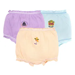 SAVAGE Girls Pack Of 3 Assorted Cotton Basic Briefs-image-95