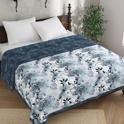 EverHOME Blue & White Floral Cotton AC Room 150 GSM Double Bed Dohar-image-69