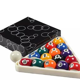 JBB Pool Ball Set 16 Balls 52.5MM with Triangle Frame image 1