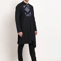 MIDAV Ethnic Motifs Printed Pleated Straight Cotton Kurta-picture-36