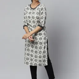 AURELIA Women Beige Floral Printed Floral Kurta-picture-32
