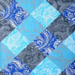SWAYAM Navy Blue & Black Ethnic Motifs 144 TC Cotton King Bedsheet with 2 Pillow Covers image 5